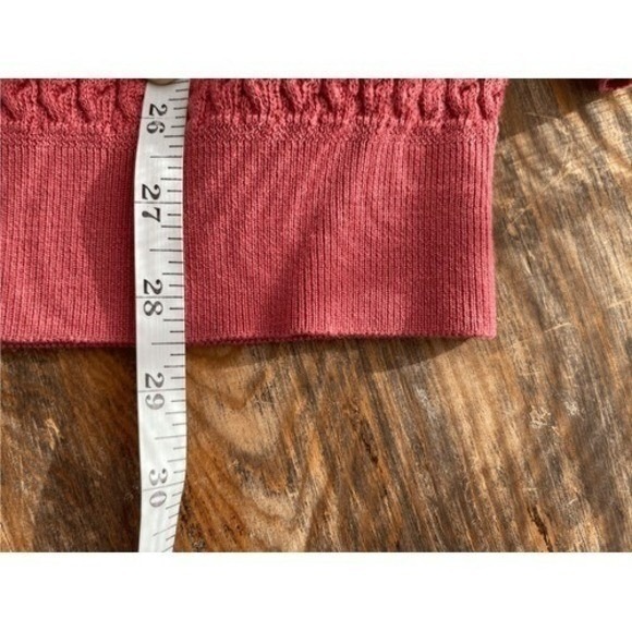 VTG Bobby Jones Cable Knit Sweater 100% Cotton Salmon Pink Grandpa Golf Ivy Prep - Picture 5 of 8